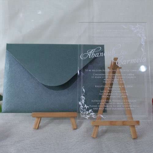 Acrylic Invitation Card Latest  Invitation Card With Envelope